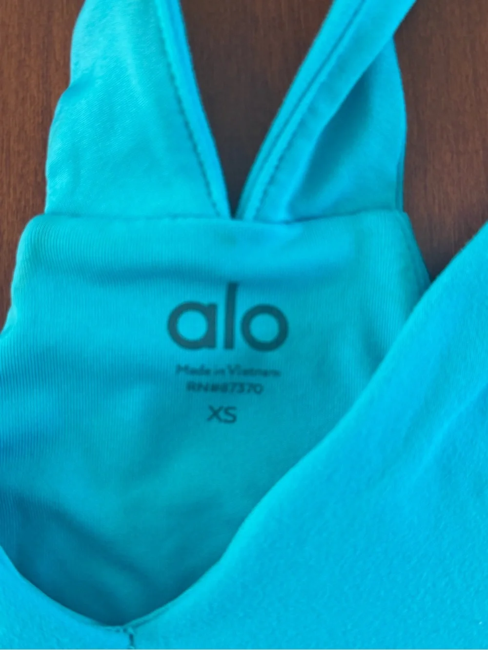 Alo Women's Turquoise Crop Bralette